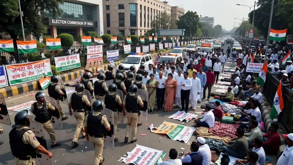 Police Clear Gandhi-Led Protest Over Indian Voter List Dispute