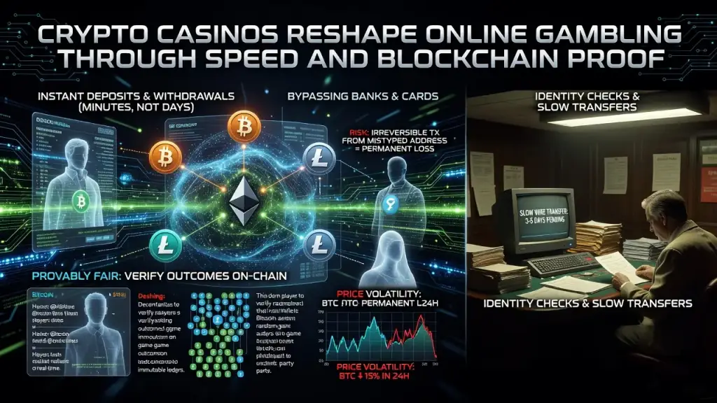 Crypto Casinos Reshape Online Gambling Through Speed and Blockchain Proof
